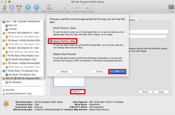 partition wd my passport for mac and pc